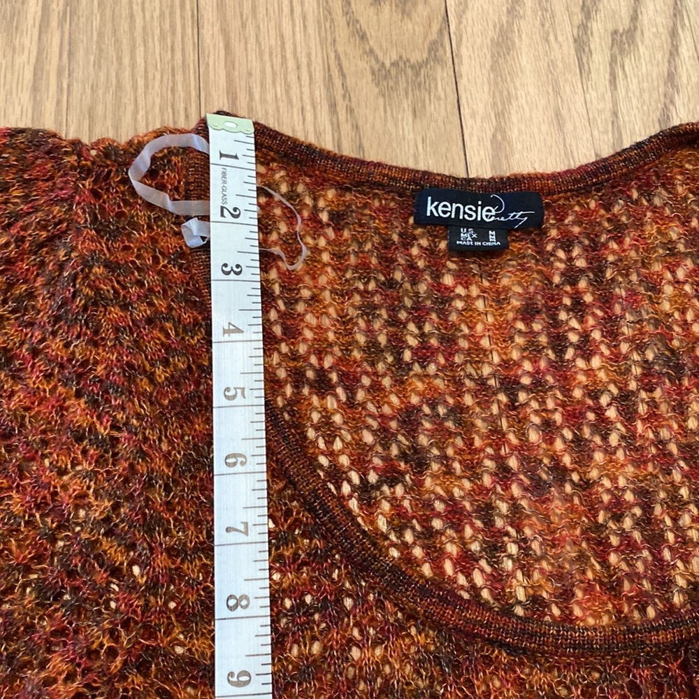 Kensie Pretty M Brown & Red Scoop Neck Tunic - Picture 9 of 13